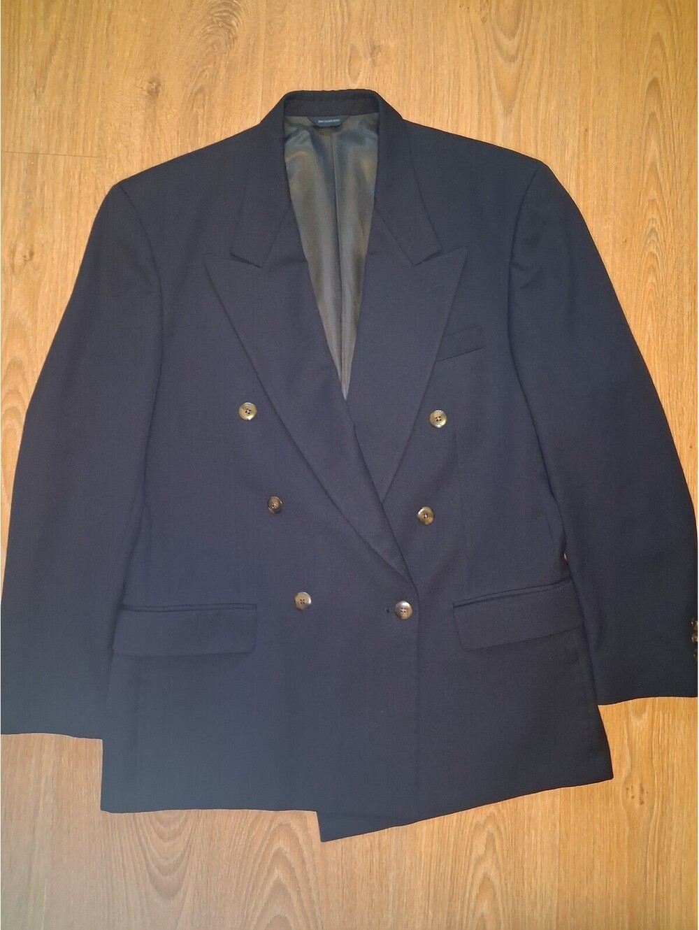 Givenchy Double Breasted Blazer Sport Coat 42R Navy Wool
